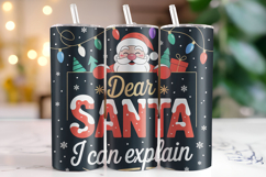 Dear Santa I can Explain Tumbler Wrap | Christmas Product Image 1