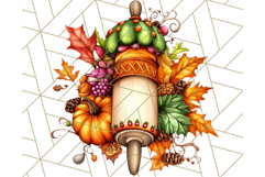 Fall Cottagecore Kitchen Clipart, Cozy Autumn Kitchen PNG Product Image 5