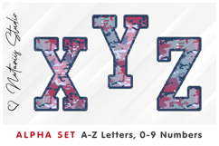 Pink Camo Alpha Set. Letters Numbers Clipart. Product Image 5