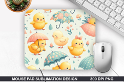 Chicks Mouse Pad Sublimation, Animals Mouse Pad PNG Design Product Image 1