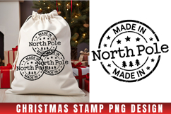Christmas Stamp Clipart, Christmas Retro sublimation PNG Product Image 1