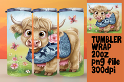EYE-CATCHING 20oz Sublimation Tumbler , Cute Cow Product Image 1