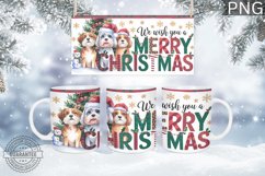 Christmas Mug Wrap Design - Christmas Dog Sublimation Product Image 2