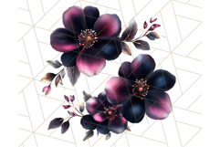 Gothic Floral PNG, Dark Aesthetic Flowers Clipart Print Product Image 5