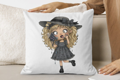 Summer Gothic Girl Clipart Product Image 9