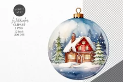 Christmas clipart, Christmas bauble clipart, Winter clipart Product Image 1