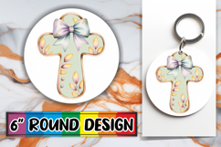 Bright Sublimation Car Coasters, Cross and Bow Product Image 1