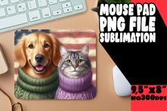cheerful Desk pad PNG magic, Dog and cat Product Image 1