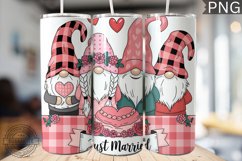 Valentine&#039;s Day Gnome Tumbler Wrap - High Quality 300 Dpi Product Image 1