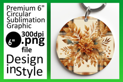 Lovely Round Design for Keychains , Autumn Flower Product Image 1