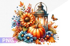 Autumn Harvest Pumpkin Sublimation - Pumpkin Clipart Design Product Image 1