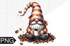 Coffee Gnome Sublimation - Clipart PNG Design Product Image 1