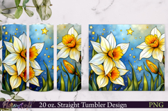 Floral Tumbler Wrap | Daffodils Meadow Product Image 1