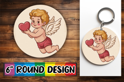 Radiant Keychain Circle Style, Cupid Product Image 1