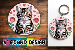 Joyful Ornaments Round Style PNG, Cat Valentin's Day Product Image 1