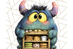 Quirky Monster Clipart PNG, Funny Spooky Creatures Product Image 5