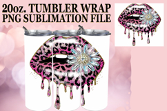 Radiant Love 20oz tumbler wrap, Dripping Lips Product Image 1