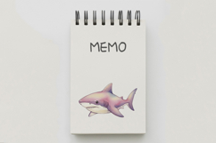 Cute Great White Shark Ocean Predator PNG Summer Sea Animal Product Image 5