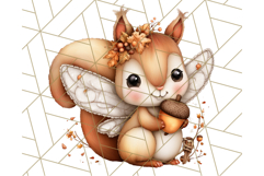 Fall Fairy Animal Clipart PNG, Woodland Creatures With Wings Product Image 5