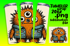 SLEEK 20oz Sublimation Tumbler Template , Monster Product Image 1