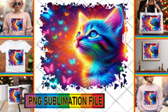 RADIANT TOTE BAG Designs PNG, Cat Product Image 1