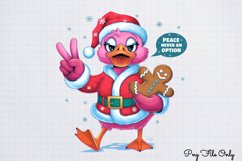 Funny Christmas Duck Sublimation Clipart PNG Product Image 1
