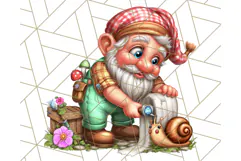 Gnomes at Work Clipart PNG, Cute Gnomes PNG Illustration Product Image 5