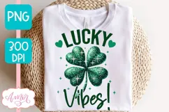 St. Patrick's day PNG sublimation | Lucky vibes shirt PNG Product Image 3