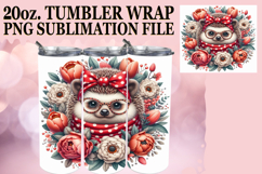 Tender love 20oz tumbler wrap, Cute Animals Product Image 1