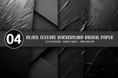 Black Texture Background Digital Paper Product Image 1