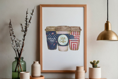 Patriotic Coffee Cups Clipart Product Image 6