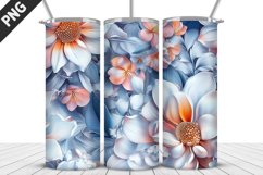 Flowers Tumbler Wrap | Sublimation Design | Tumbler PNG Product Image 1