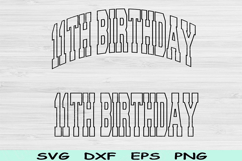 11th Birthday Svg Png Cut File, Eleventh Birthday Svg Files Product Image 1
