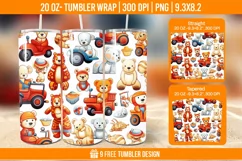 Children Toys Tumbler Wrap Designs, Sublimation Wrap Product Image 1