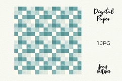 Retro Green and White Checked Seamless Pattern Christmas Product Image 2