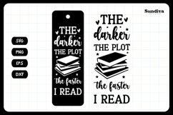 Dark Romance Bookmark Saying SVG | The Darker The Plot Product Image 3