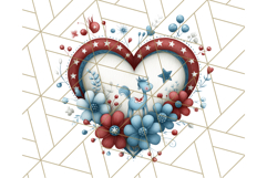 Patriotic Scandinavian Rainbow Clipart PNG, 4th Of July Png Product Image 5