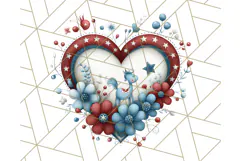 Patriotic Scandinavian Rainbow Clipart PNG, 4th Of July Png Product Image 5