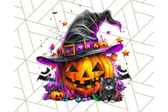 Pumpkin Party Halloween Clipart PNG, Cute Spooky Elements Product Image 5