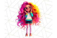 Teen Girl Clipart PNG, Fun Character Illustration Product Image 5