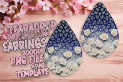 Artful Teardrop Design for Sublimation , Leopard Print Product Image 1