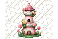 Princess Castle Clipart PNG, Enchanted Garden Artwork Product Image 5