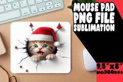 Winter Scene 3D Hole Mouse Pad Sublimation Product Image 1