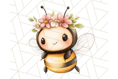Adorable Bee Clipart PNG, Kawaii Bumblebee Illustrations Product Image 5
