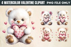 Watercolor Valentine Clipart PNG Product Image 1