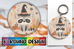 Autumn Boho Animal Round Design Halloween Keychain Product Image 1