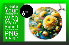 Sophisticated Round Design Car Coaster , Flowers Product Image 1