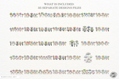 Spring Magical Mushrooms Borders Clipart Product Image 3
