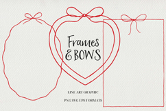 Frames &amp; Bows Line Art Clipart SVG | PNG | EPS Product Image 1
