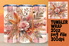 Exclusive Tumbler Design File , Autumn Flower Product Image 1